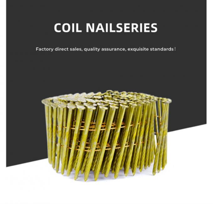 2 1/4′′x. 099′′ Wire Pallet Coil Nails Screw Shank Diamond Point Nail