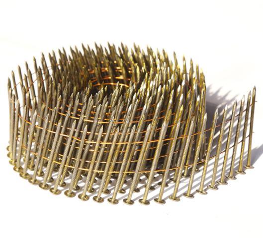 2 1/4′′x. 099′′ Wire Pallet Coil Nails Screw Shank Diamond Point Nail