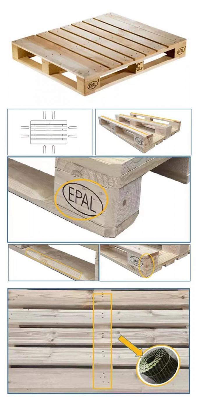 4 Way Entry Wood Reinforced Durable Wood Pallet for Warehouse Storage