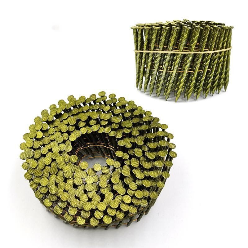0.083*2 Inch Galvanize Coil Nail White Paint Thread Palet Ahşap için Şank Nails
