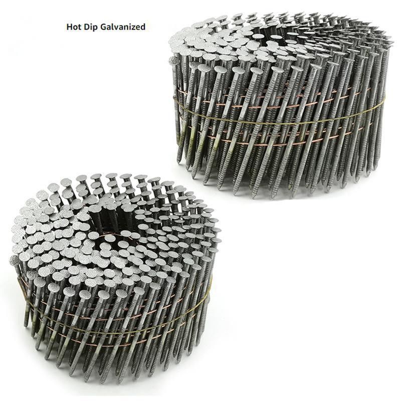 0.083*2 Inch Galvanize Coil Nail White Paint Thread Palet Ahşap için Şank Nails