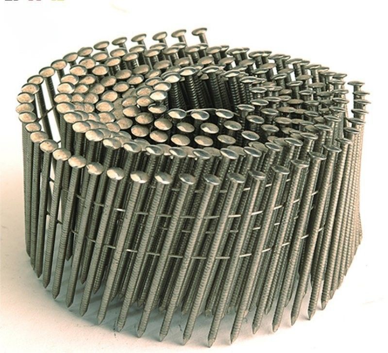 0.083*2 Inch Galvanize Coil Nail White Paint Thread Palet Ahşap için Şank Nails