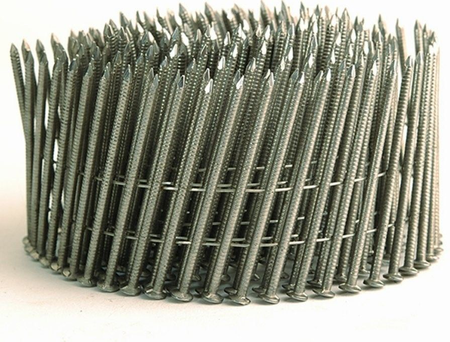 0.083*2 Inch Galvanize Coil Nail White Paint Thread Palet Ahşap için Şank Nails
