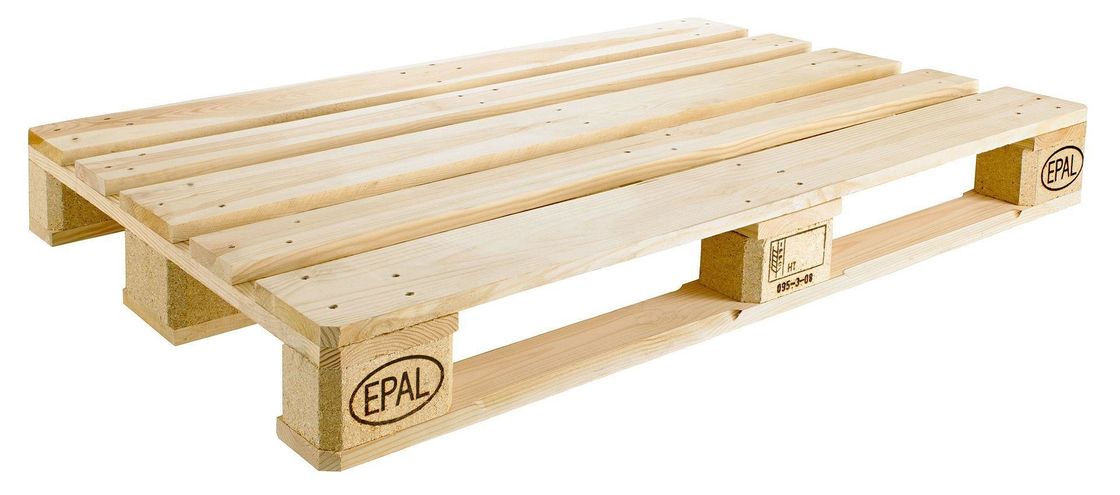Lojistik Depolama Ispm Dört taraflı çatal olarak ısı ile işlenmiş paletler Ahşap Euro paletler